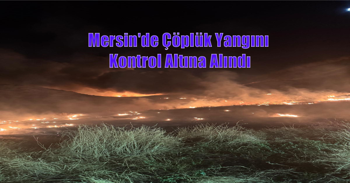 Mersin'de Çöplük Yangını Kontrol Altına Alındı